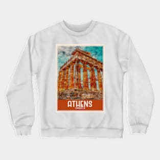 Travel Art Athens Greece Crewneck Sweatshirt